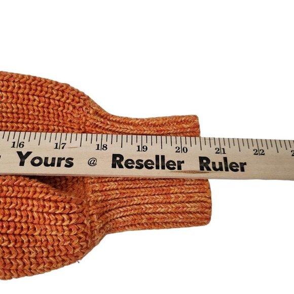 H&M Womens Sweater Small Orange Chunky Knit Pullover‎ Crewneck - Picture 10 of 10